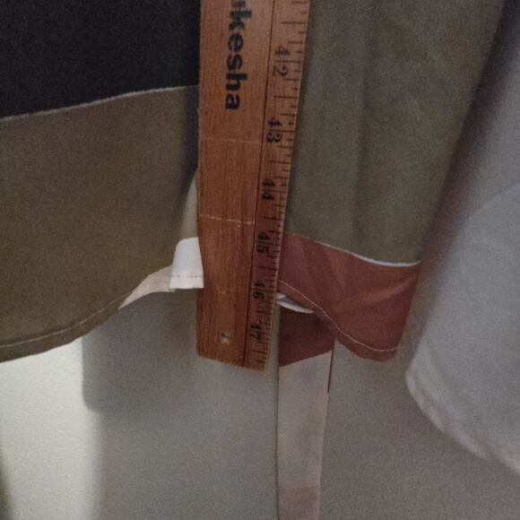 Hutch Anthropologie Abstract Wrap Maxi Dress Womens LG Green Geometric Flowy - Picture 11 of 16